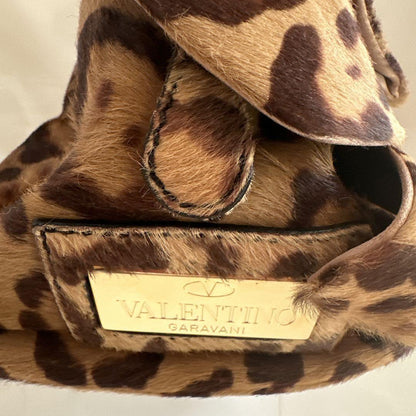 Valentino Hand Bag Tote Purse Leopard Authentic