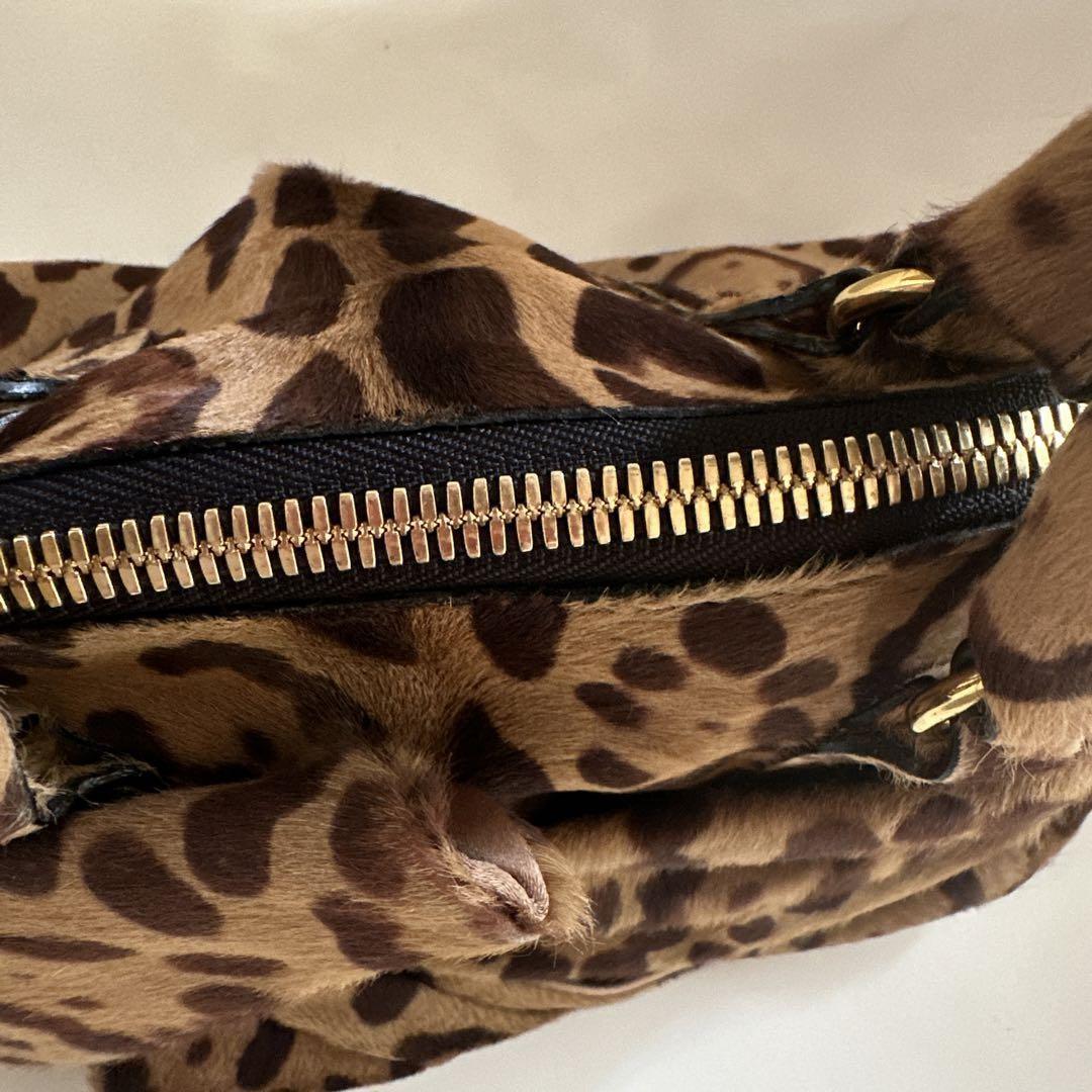 Valentino Hand Bag Tote Purse Leopard Authentic