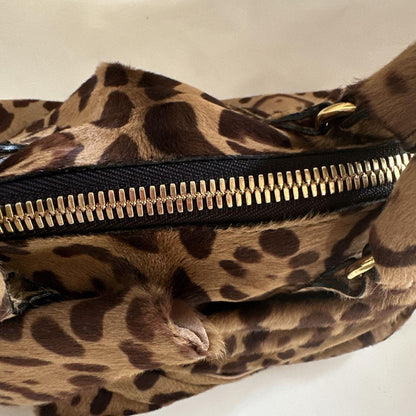 Valentino Hand Bag Tote Purse Leopard Authentic