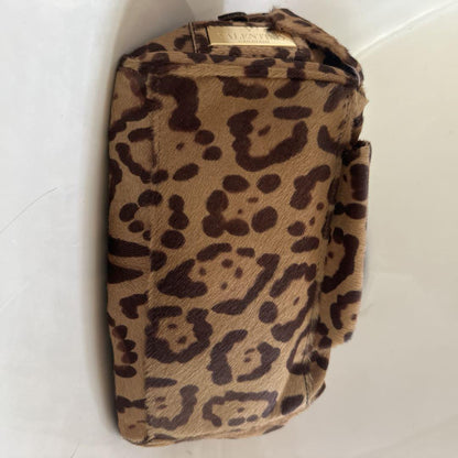 Valentino Hand Bag Tote Purse Leopard Authentic