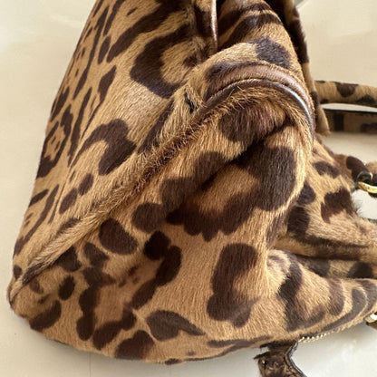 Valentino Hand Bag Tote Purse Leopard Authentic