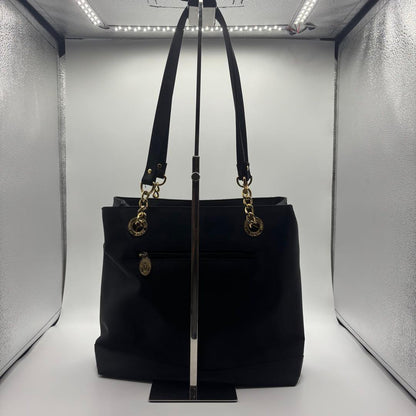 Valentino Hand Bag Tote Purse Chain Black Authentic