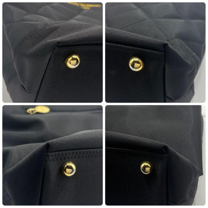 Valentino Hand Bag Tote Purse Chain Black Authentic