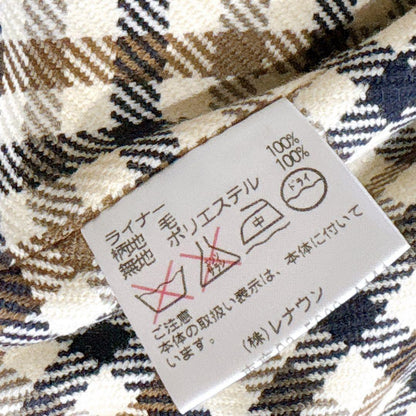 Aquascutum Trench Coat Club Check Asian fit L US size M Khaki Authentic