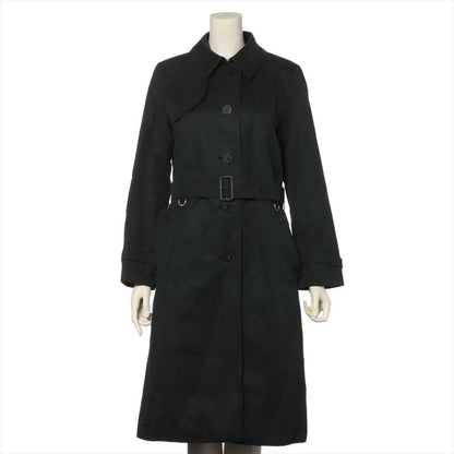 Aquascutum Trench Coat Asian fit M US size S Black Authentic
