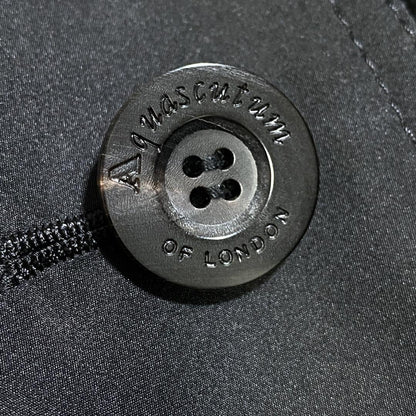 Aquascutum Trench Coat Asian fit M US size S Black Authentic