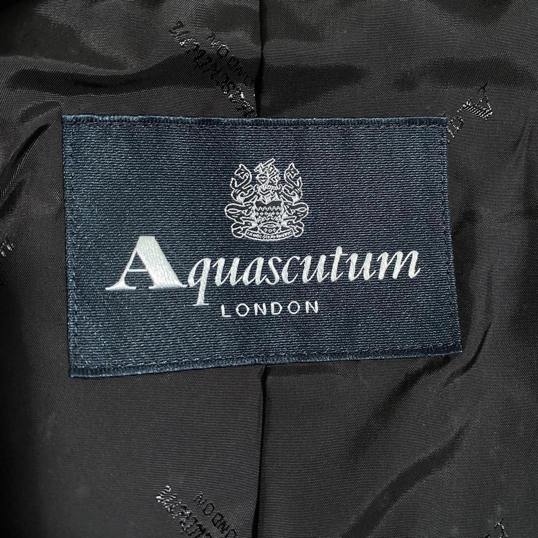 Aquascutum Trench Coat Asian fit M US size S Black Authentic