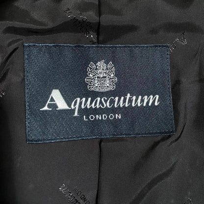 Aquascutum Trench Coat Asian fit M US size S Black Authentic