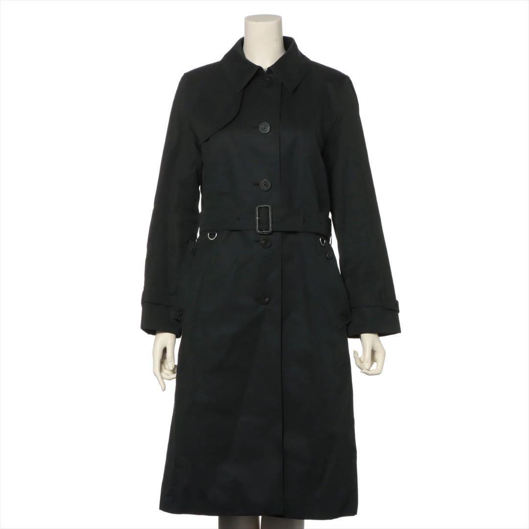 Aquascutum Trench Coat Asian fit M US size S Black Authentic