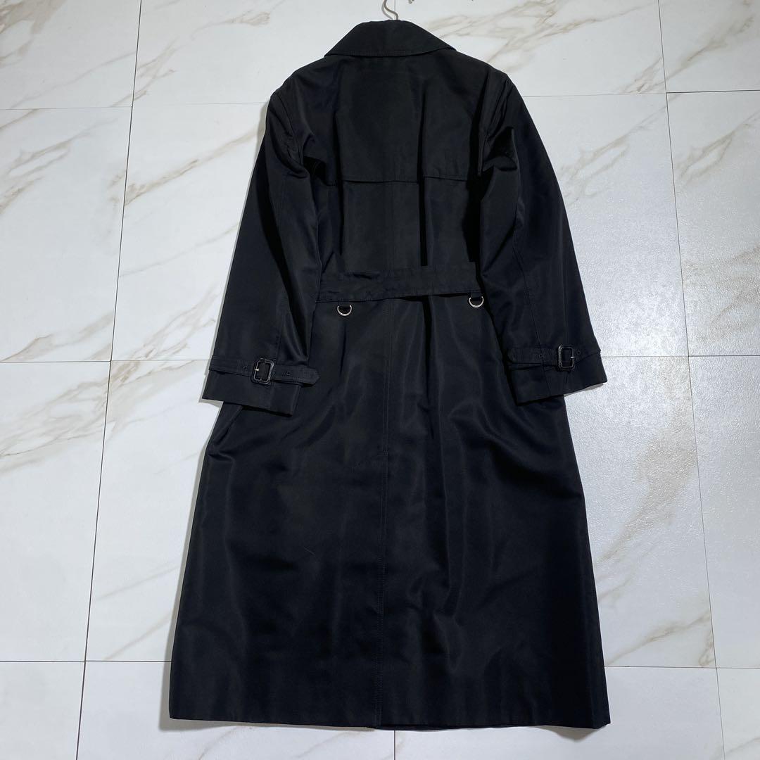 Aquascutum Trench Coat Asian fit M US size S Black Authentic