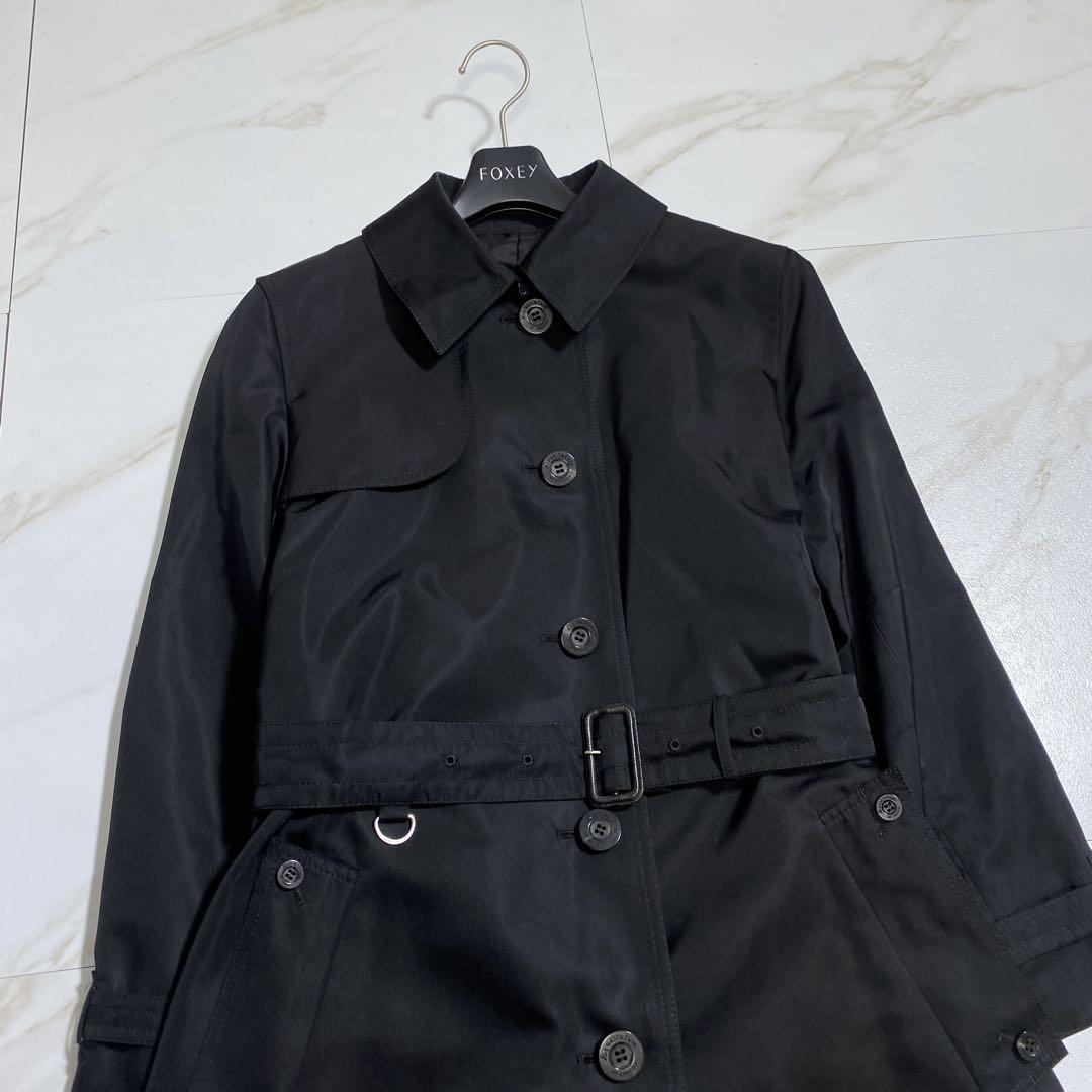 Aquascutum Trench Coat Asian fit M US size S Black Authentic