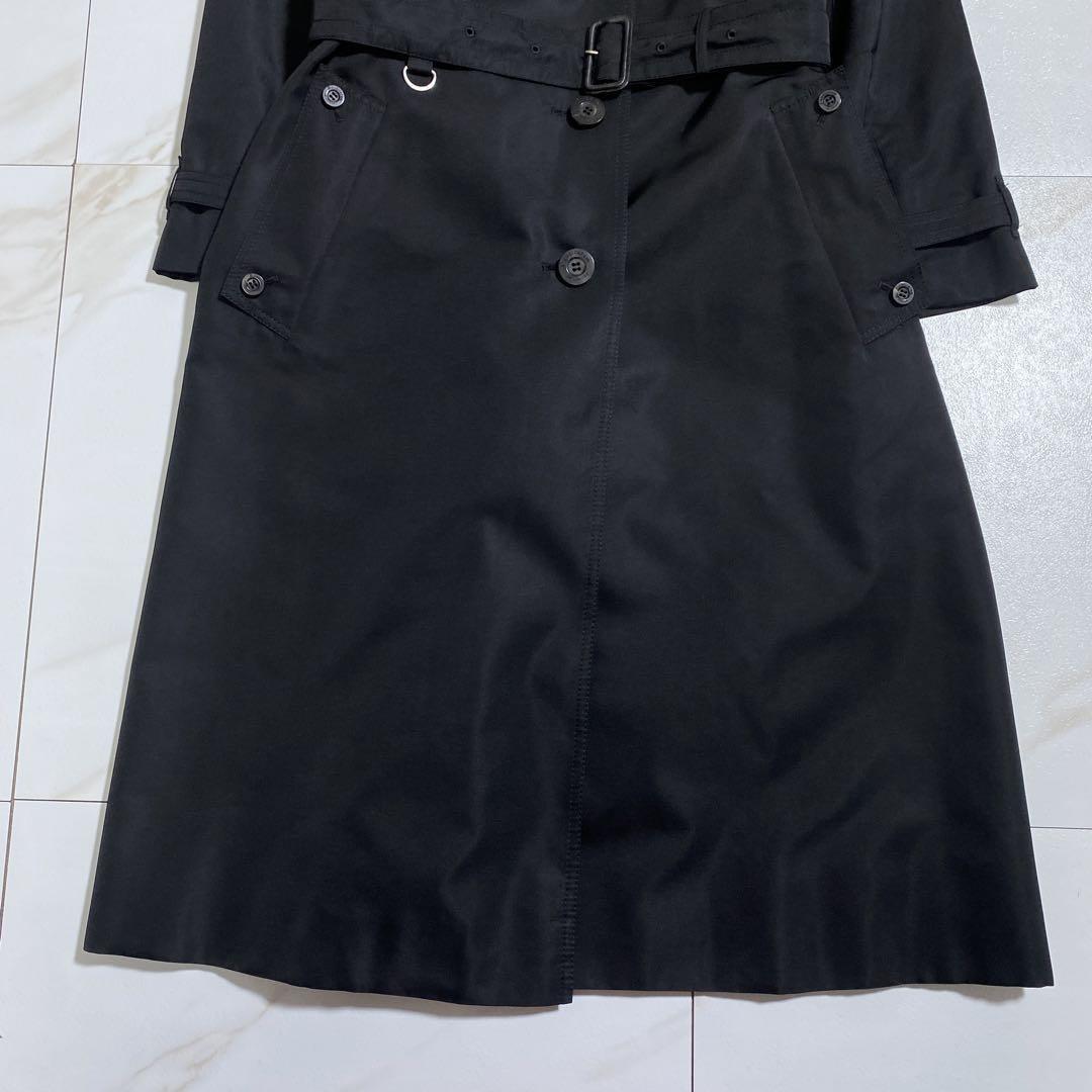 Aquascutum Trench Coat Asian fit M US size S Black Authentic