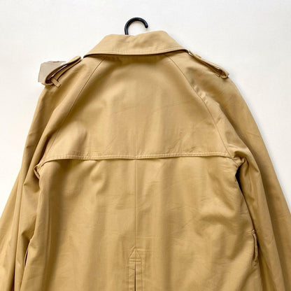 Aquascutum Trench Coat Club Check Asian fit M US size S Beige Red Authentic