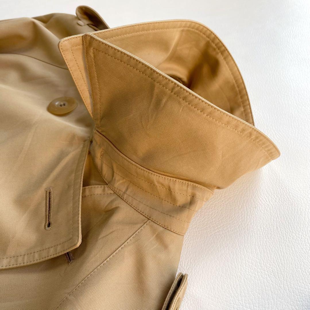 Aquascutum Trench Coat Club Check Asian fit M US size S Beige Red Authentic