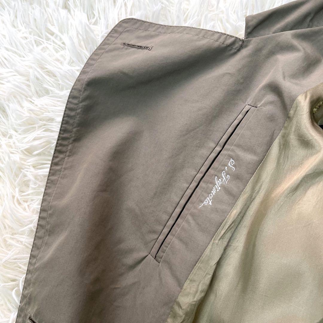 Aquascutum Trench Coat Asian fit XL US size L Dark Khaki Gray Authentic