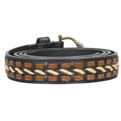 Saint Laurent Paris Men's Belt Leather Black Authentic