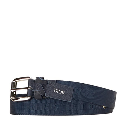 Christian Dior Men's Belt Nylon Navy Authentic
