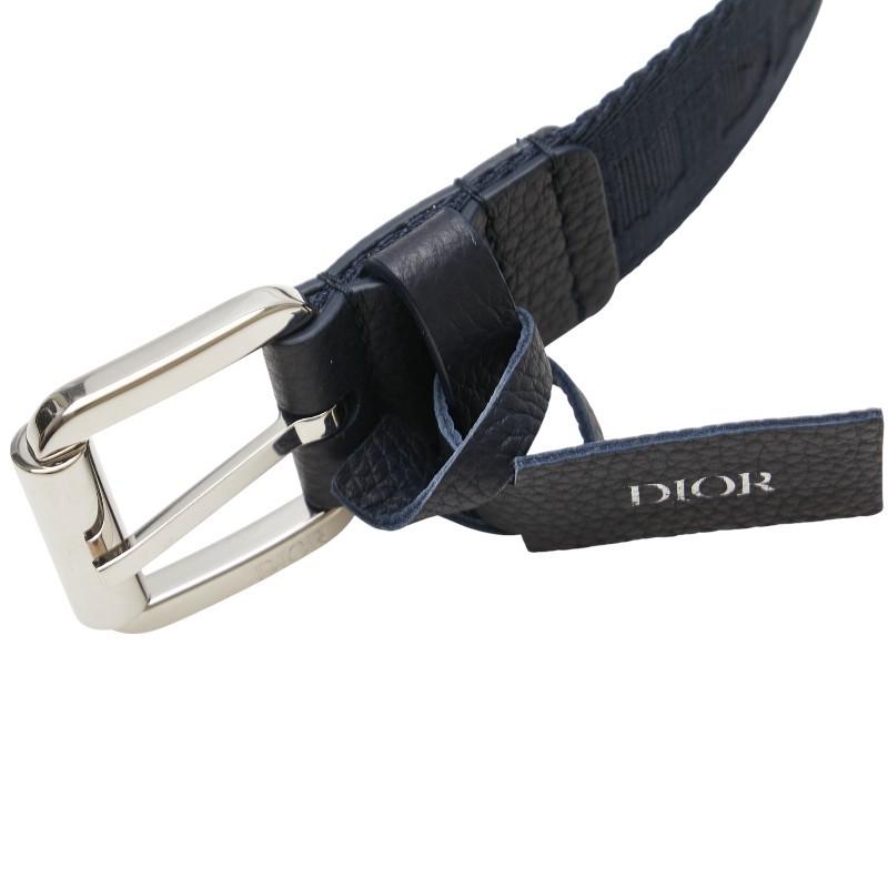 Christian Dior Men's Belt Nylon Navy Authentic