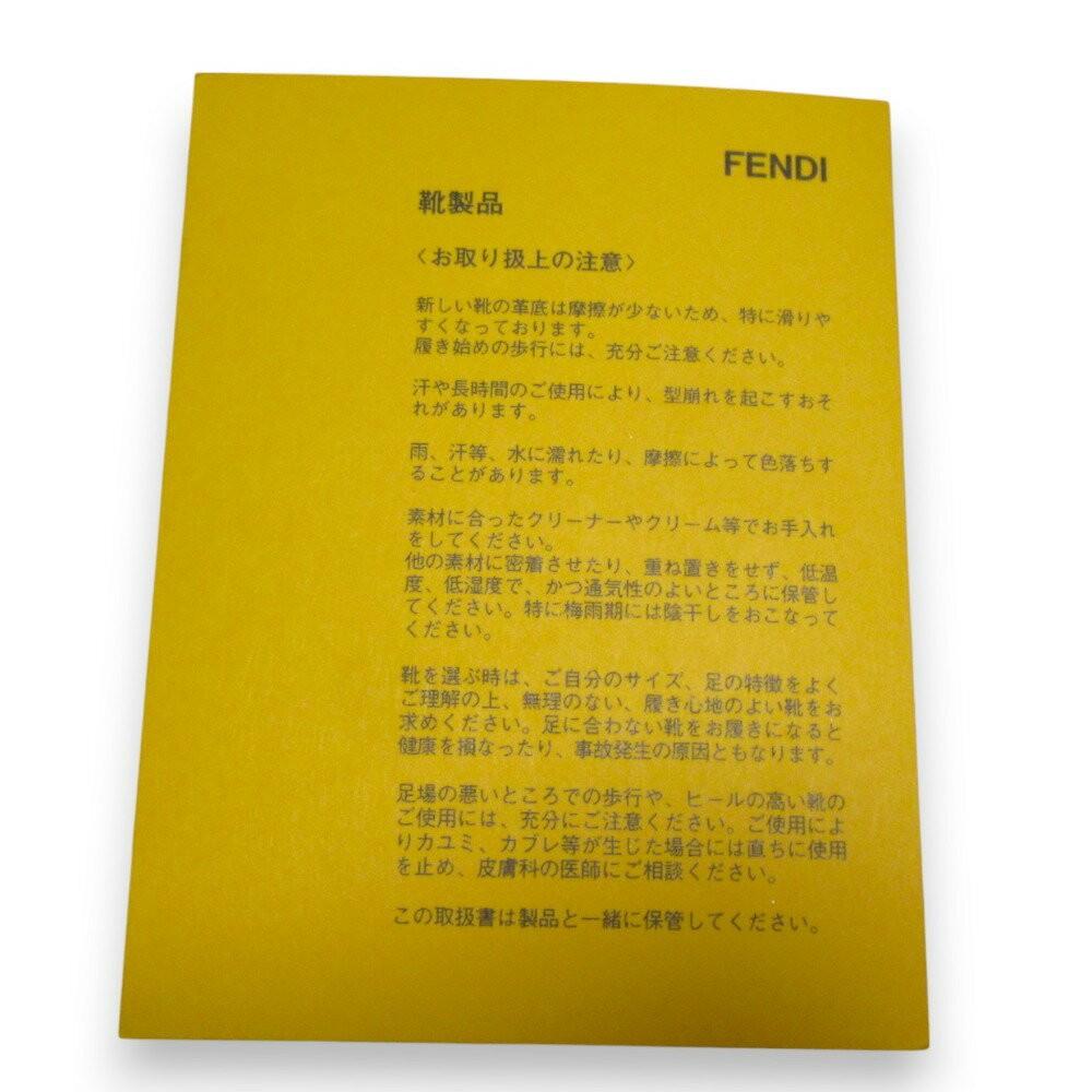 FENDI Shoes Pumps Heel EU 37.5 US 7.5 Patent Leather Black Authentic