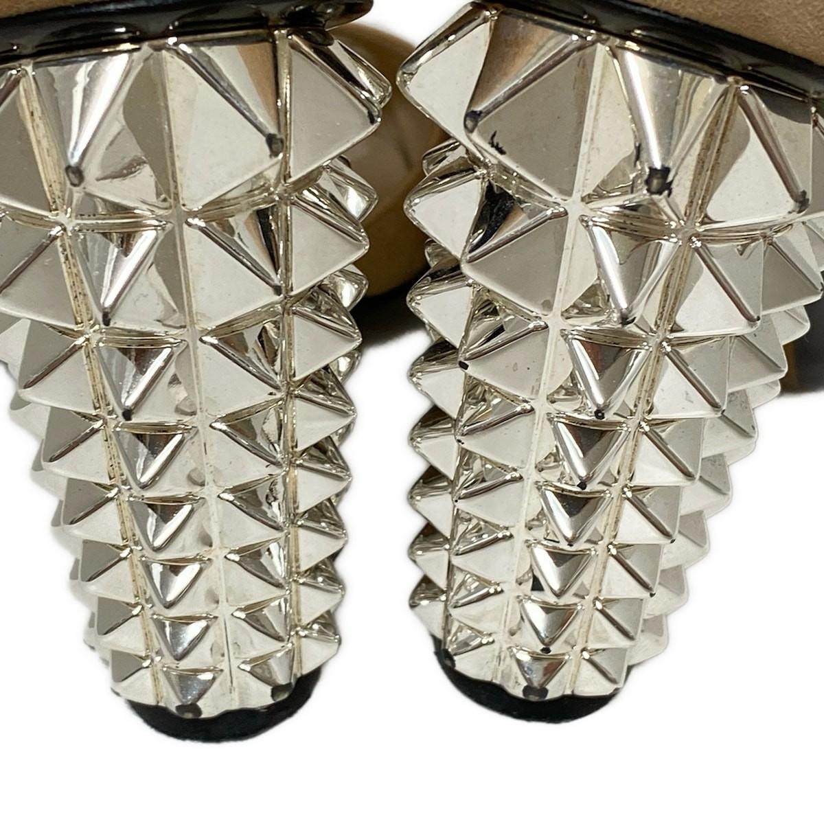 FENDI Sandals Shoes EU 37 US 7 Suede Leather Beige Authentic