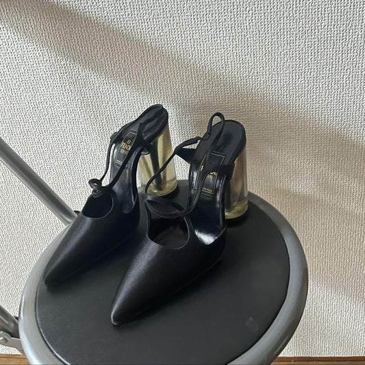 FENDI Sandals Shoes EU 35.5 US 5.5 Black Authentic