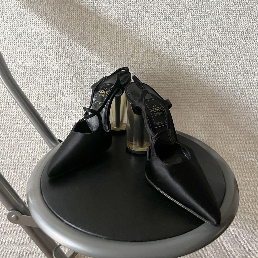 FENDI Sandals Shoes EU 35.5 US 5.5 Black Authentic