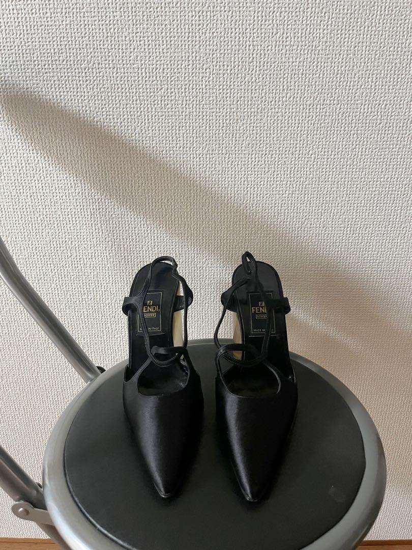 FENDI Sandals Shoes EU 35.5 US 5.5 Black Authentic