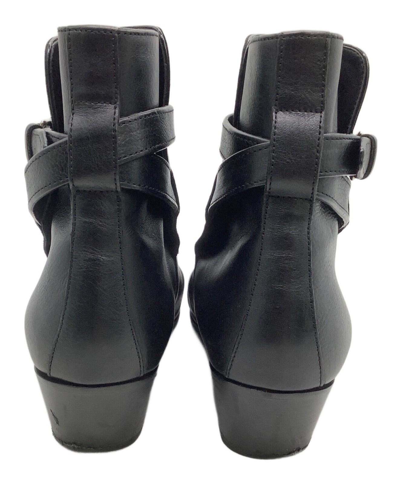 Saint Laurent Paris Short Boots Shoes EU 36.0 US 6.0 Leather Black Authentic