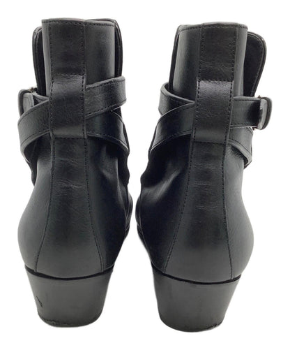 Saint Laurent Paris Short Boots Shoes EU 36.0 US 6.0 Leather Black Authentic