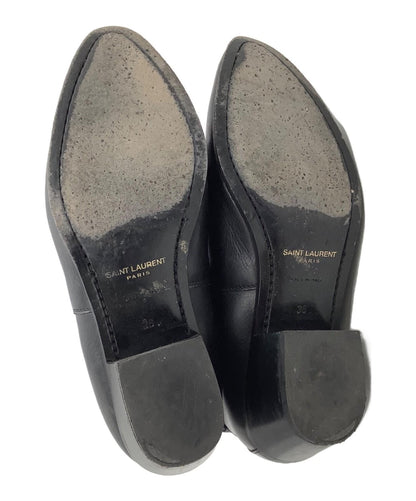 Saint Laurent Paris Short Boots Shoes EU 36.0 US 6.0 Leather Black Authentic