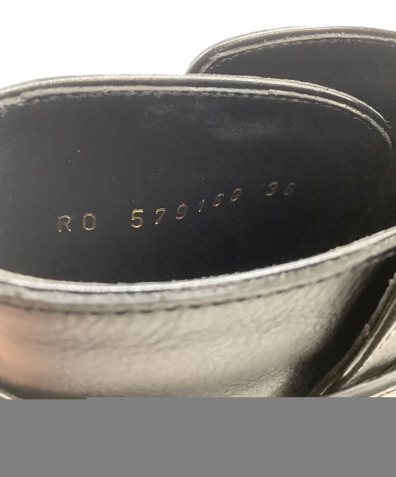 Saint Laurent Paris Short Boots Shoes EU 36.0 US 6.0 Leather Black Authentic