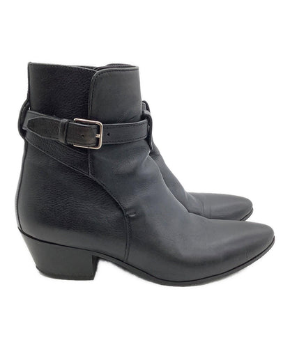 Saint Laurent Paris Short Boots Shoes EU 36.0 US 6.0 Leather Black Authentic