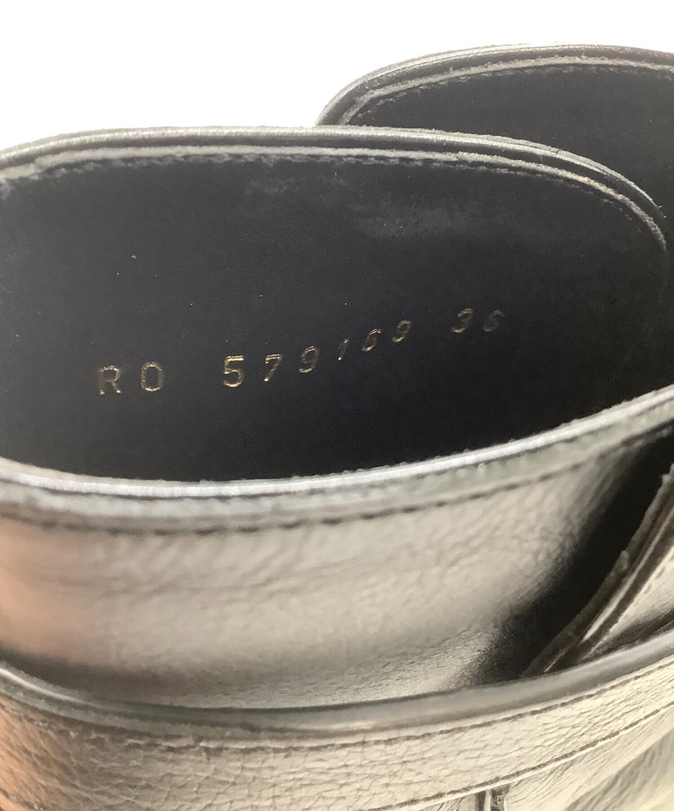 Saint Laurent Paris Short Boots Shoes EU 36.0 US 6.0 Leather Black Authentic