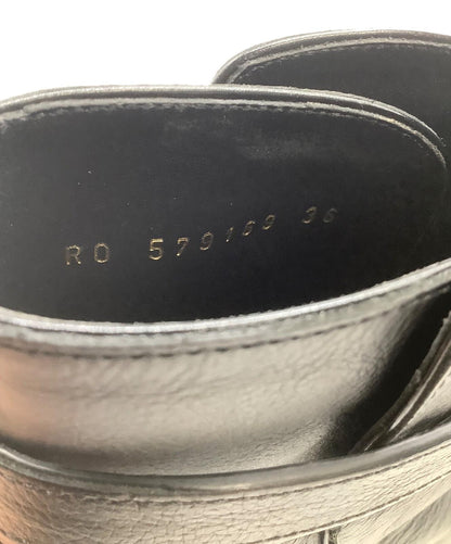 Saint Laurent Paris Short Boots Shoes EU 36.0 US 6.0 Leather Black Authentic