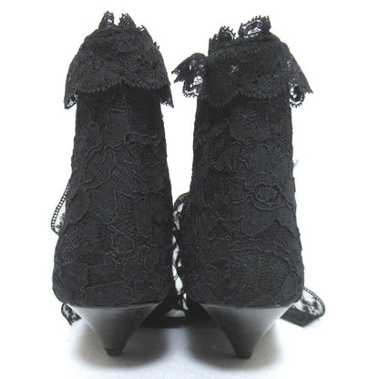 Saint Laurent Paris Short Boots Shoes EU 36.0 US 6.0 Black Authentic