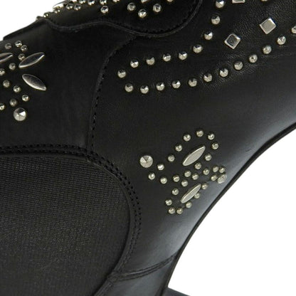 Saint Laurent Paris Short Boots Shoes EU 36.5 US 6.5 Leather Black Authentic