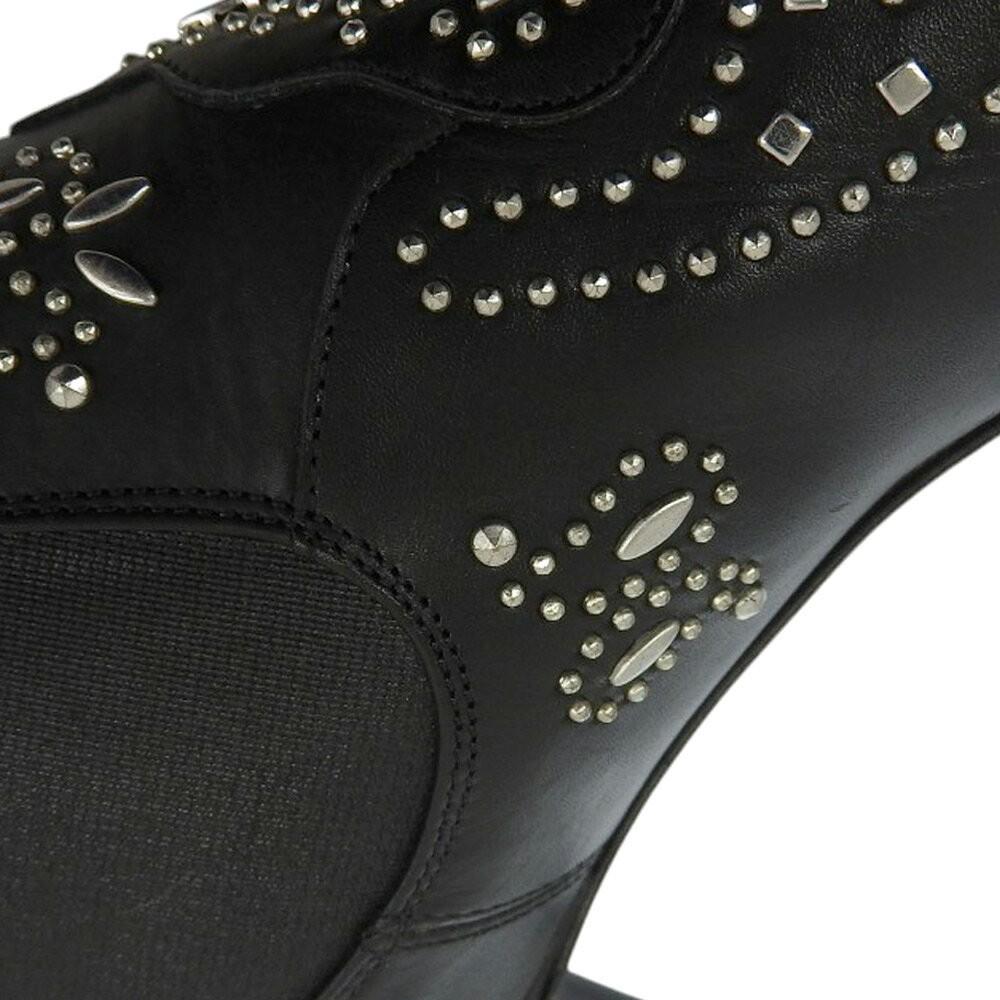 Saint Laurent Paris Short Boots Shoes EU 36.5 US 6.5 Leather Black Authentic