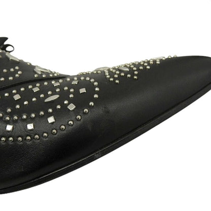 Saint Laurent Paris Short Boots Shoes EU 36.5 US 6.5 Leather Black Authentic