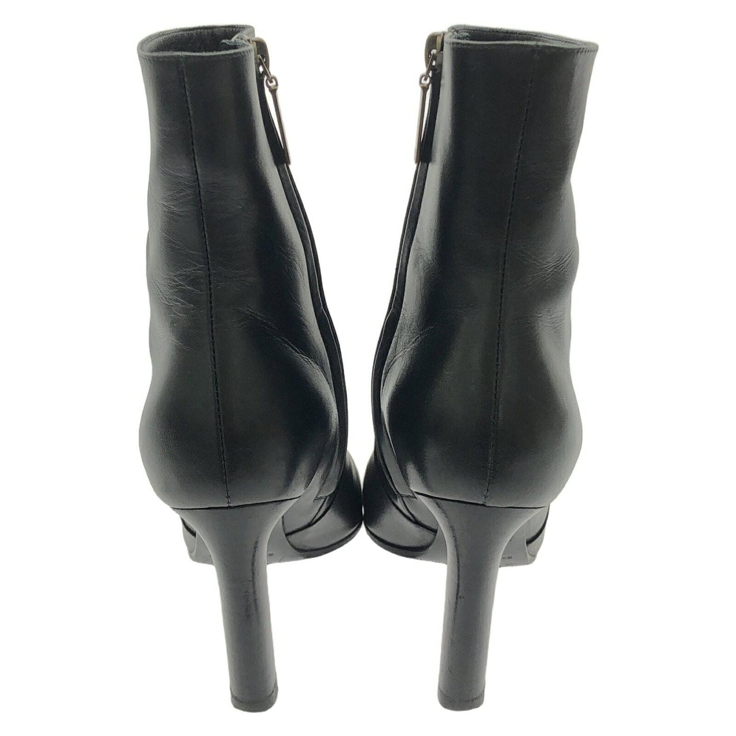 Saint Laurent Short Boots Shoes EU 36.0 US 6.0 Leather Black Authentic