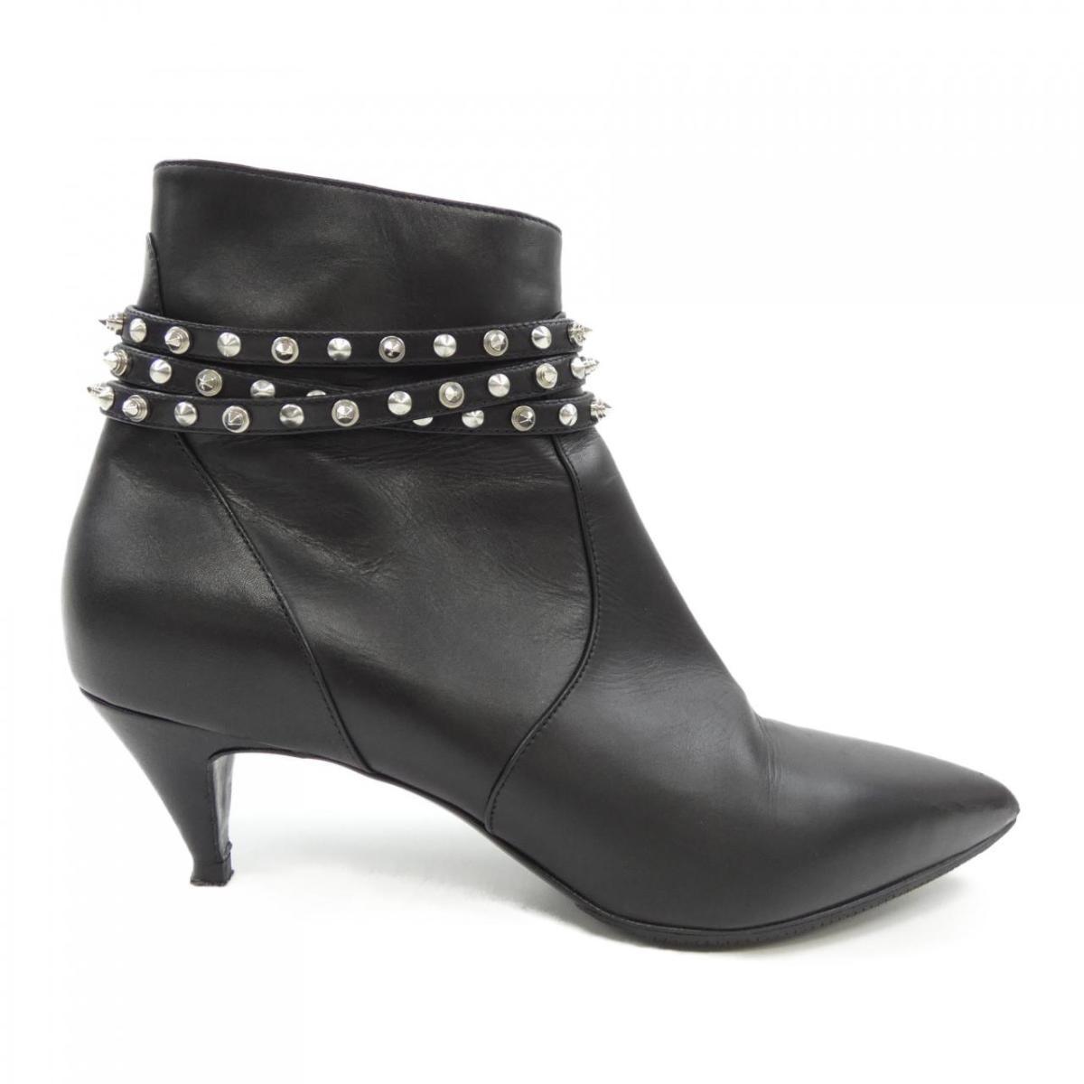 Saint Laurent Short Boots Shoes EU 37.5 US 7.5 Black Authentic