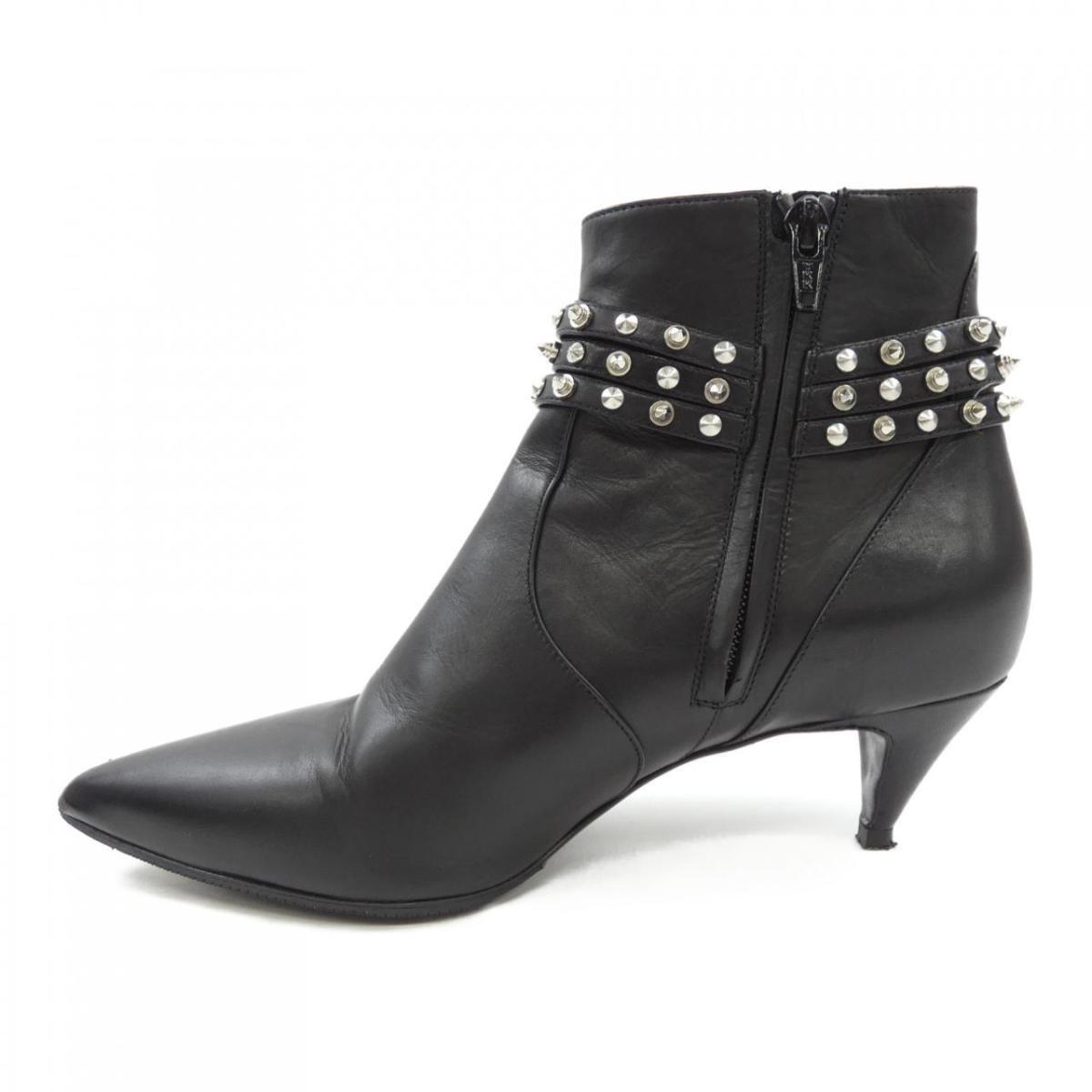 Saint Laurent Short Boots Shoes EU 37.5 US 7.5 Black Authentic