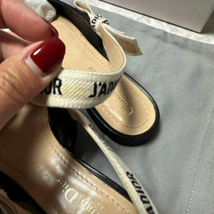 Christian Dior Flat Shoes Pumps Heel J'ADIOR EU 36.5 US 6.5 Authentic