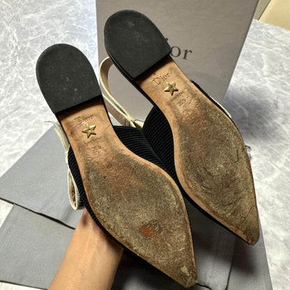 Christian Dior Flat Shoes Pumps Heel J'ADIOR EU 36.5 US 6.5 Authentic