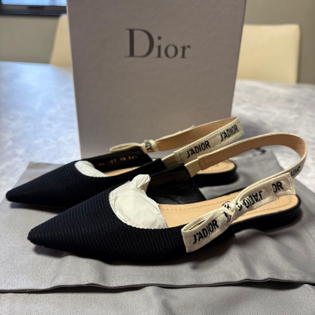 Christian Dior Flat Shoes Pumps Heel J'ADIOR EU 36.5 US 6.5 Authentic