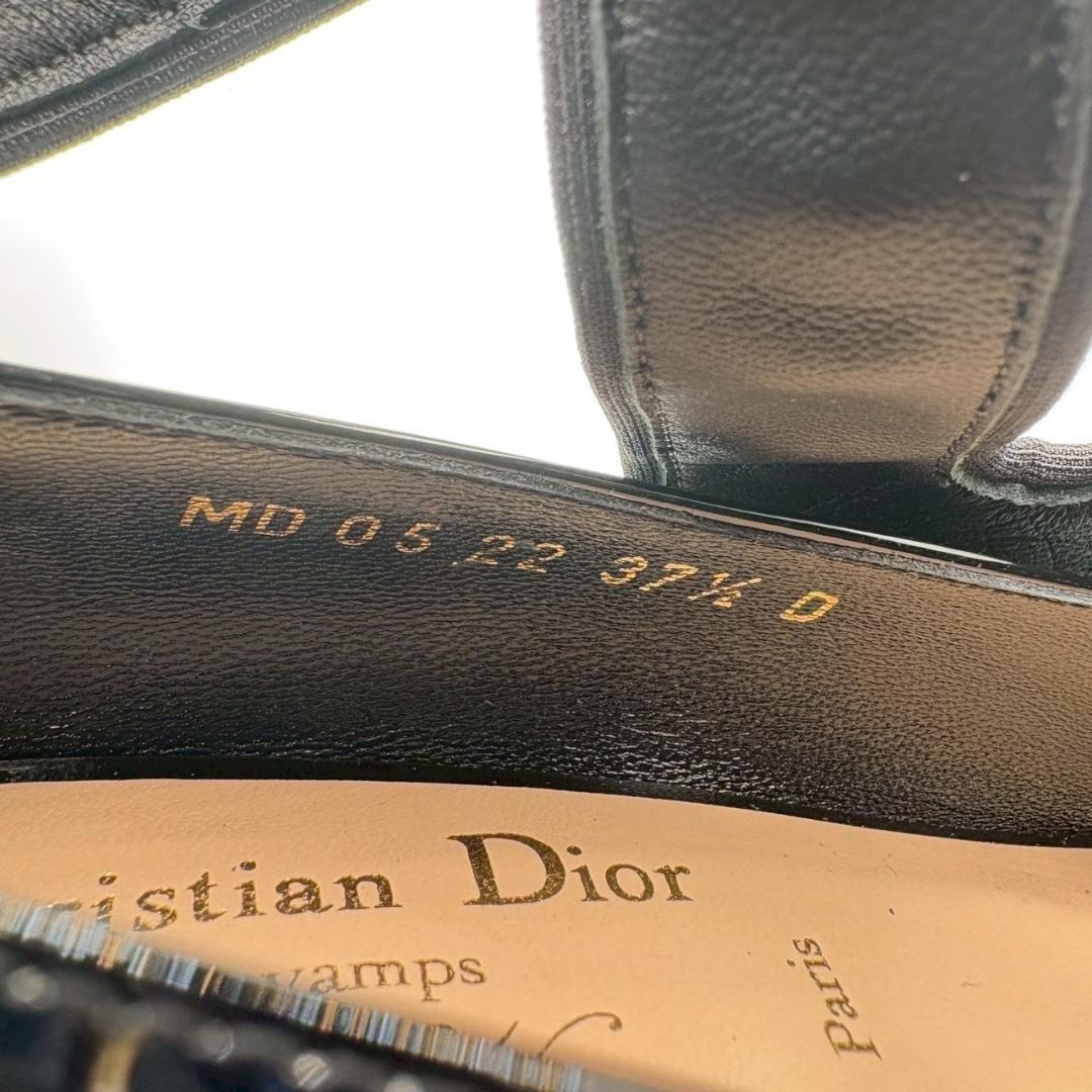 Christian Dior Roger Vivier Shoes Pumps Heel EU 37.5 US 7.5 Patent Leather Black