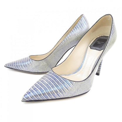 Christian Dior Shoes Pumps Heel EU 36 US 6 Beige Navy Authentic