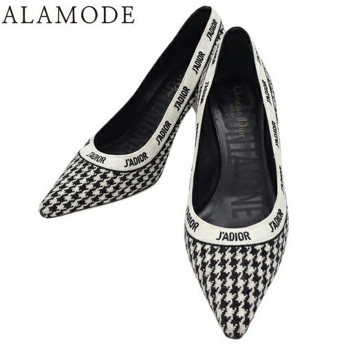 Christian Dior Shoes Pumps Heel J'ADIOR EU 37.5 US 7.5 White Black Authentic