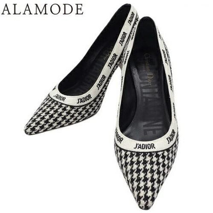 Christian Dior Shoes Pumps Heel J'ADIOR EU 37.5 US 7.5 White Black Authentic