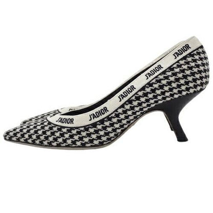 Christian Dior Shoes Pumps Heel J'ADIOR EU 37.5 US 7.5 White Black Authentic