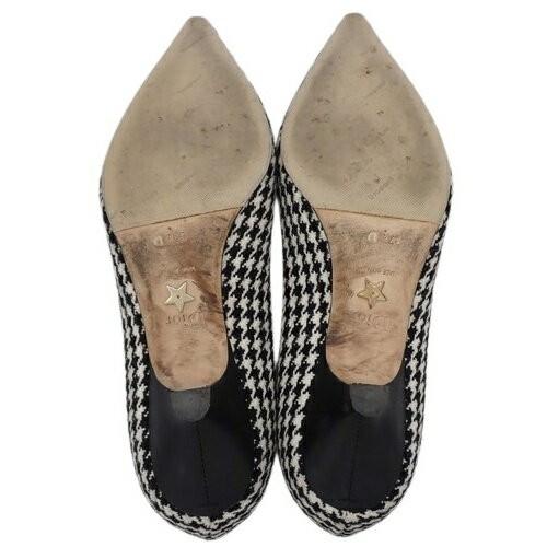 Christian Dior Shoes Pumps Heel J'ADIOR EU 37.5 US 7.5 White Black Authentic